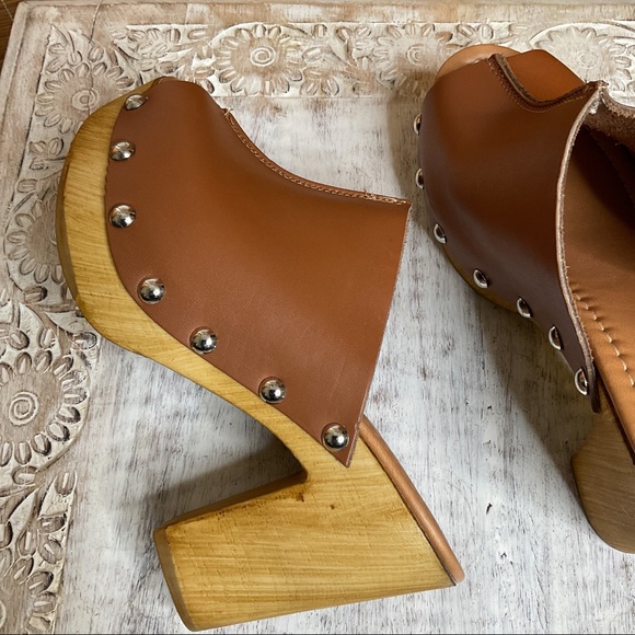 Charles David Cari Peep-Toe Clog 7.5 Tobacco - Picture 8 of 13